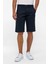 Lacivert Regular Düz Bermuda Şort 2