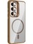 Samsung Galaxy S24 Kılıf Etro Standlı Kamera Lens Koruyucu Hediye Çöl Titanyum 1