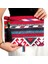 2333 El Yapımı Etnik Kilim Desen Boncuk Işlemeli Siyah Püsküllü Clutch Çanta 2