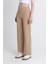 Bej Yüksek Bel Dikiş Detaylı Tayt Pantolon 1002 2