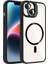 iPhone 14 Kılıf Standlı ve Kamera Lens Hediyeli M-Safe Şarj Özellikli Hlp Etro Kapak - Siyah 1