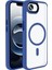 iPhone 16E Kılıf Mat Arka Yüzey Wireless Şarj Özellikli Hlp Flet M-Safe Kapak - Lacivert 1