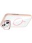 iPhone 15 Kılıf Standlı ve Kamera Lens Hediyeli M-Safe Şarj Özellikli Hlp Etro Kapak - Pembe 8