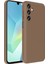 Galaxy A16 Kılıf Kamera Korumalı Kartlık Hazneli Tkgn Vitra Kapak - Kahverengi 1
