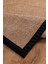 0503-SIYAH Kumaş Bordür Sisal Halı Kilim Hav Toz Vermez Kolay Temizlenen Hasır Kilim 6