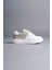 J151 Boost Bağcıklı Cilt Süet Erkek Günlük Sneaker Ayakkabı Csbt - Beyaz/gri 4