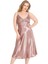Arias Closet Büyük Beden Vizon Uzun Saten Gecelik OZN-14033 1