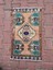 50X85 cm Nostaljik El Dokuma Halı, Pembe-Mavi Renkli, Oriental Desenli Küçük Türk Kilim, Şık Motifli Halı 1