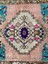 50X85 cm Nostaljik El Dokuma Halı, Pembe-Mavi Renkli, Oriental Desenli Küçük Türk Kilim, Şık Motifli Halı 4