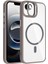 iPhone 16E Kılıf Standlı ve Kamera Lens Hediyeli M-Safe Şarj Özellikli Hlp Etro Kapak - Gri 1