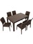 Elit Rattan 90x150 Elit Sandalye Masa Takımı KAHVERENGİ 1