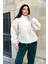 Kadın Polar Peluş Mont - Yumuşak Kürklü Fermuarlı Oversize Ceket - 5194 4