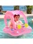 Gölgelikli Bebek Flatörü | Oyuncaklı Baby Float | Tente Koruyuculu Şişme Yüzme Simidi | 60X60CM 1