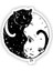 Ying Yang Kedi Sticker 1