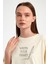 "write Your Heart" Baskılı Tüy Detaylı %100 Penye Süprem T-Shirt 2