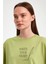 "write Your Heart" Baskılı Tüy Detaylı %100 Penye Süprem T-Shirt 2
