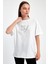 "write Your Heart" Baskılı Tüy Detaylı %100 Penye Süprem T-Shirt 1