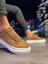 J521 Bağcıksız Lastikli 4 Bantlı Ortopedik Taban Erkek Günlük Süet Sneaker Spor Ayakkabı Bt Taba 4