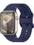 Apple Watch 10 Serisi 42MM - 38/40/41MM Kordon Dekoratif Örgü Çizgili Spor Silikon Kayış 2