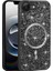 iPhone 16E Kılıf Pırlanta Tasarımlı M-Safe Şarj Özellikli F10T Mozaik Silikon Kapak - Desert Titanyu 3