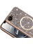 iPhone 16E Kılıf Pırlanta Tasarımlı M-Safe Şarj Özellikli F10T Mozaik Silikon Kapak - Desert Titanyu 8