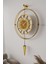 (Gold-Büyük Boy) - Özel Kadranlı Çark Lavinya - Kırılmaz Kadranlı (Mobilya) Metal Duvar Saati 1