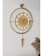 (Gold-Büyük Boy) - Özel Kadranlı Çark Lavinya - Kırılmaz Kadranlı (Mobilya) Metal Duvar Saati 3