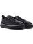 Erkek Siyah Bağcıklı Deri Sneaker 25WFD654918 3