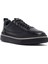 Erkek Siyah Bağcıklı Deri Sneaker 25WFD654918 6