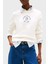 Baskılı Pamuklu Oversize Fit Yuvarlak Yaka Kısa Kazak Bayan Kazak WW0WW46267 Ya8 1
