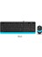 F1010 USB Q Trk Optic Mouse Siyah/Mavi Standart Klavye - Mouse Set 4