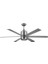 -KCF286-48 Gümüş Metal 6 Kanatli Tavan Vantilatör 60 Watt Gnzrz 2