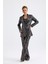 Abiye Takım Elbise | Ceket | Pantolon | Büstiyer 3 Lü Takım TK34264 Siyah Gold Leopar 1