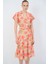 Desenli Kemerli Elbise 3