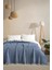 Tek Kişilik 5 Katlı %100 Pamuk Müslin Yatak Örtüsü - Lacivert 1