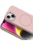 iPhone 14 Kılıf M-Safe Şarj Özellikli Metal Kamera Çerçeveli Tdom Edi Silikon Kapak - Rose Gold 3