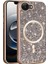 iPhone 16E Kılıf Pırlanta Tasarımlı M-Safe Şarj Özellikli Tdom Mozaik Silikon Kapak - Desert Titanyu 7