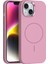 iPhone 14 Kılıf M-Safe Şarj Özellikli Metal Kamera Çerçeveli Tdom Edi Silikon Kapak - Lacivert 2