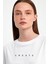 "create" Baskılı Minimalist %100 Penye Süprem Kadın Oversize T-Shirt 2
