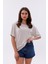 Çizgili %100 Compact Penye Süprem Basic Oversize T-Shirt 1