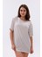 Çizgili %100 Compact Penye Süprem Basic Oversize T-Shirt 3