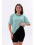 Çizgili %100 Compact Penye Süprem Basic Oversize T-Shirt 1