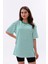 Çizgili %100 Compact Penye Süprem Basic Oversize T-Shirt 2