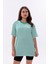 Çizgili %100 Compact Penye Süprem Basic Oversize T-Shirt 3