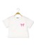 Fiyonklu Baskılı 36/1 Kompak Crop Kız Tshirt Ekru 1