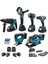 Kömürsüz Akülü 7 Li Set 88VF 5AH 10P (800NM Somun Sökme, LED Işık, Dekupaj, Daire Testere, Darbeli Vidalama, Taşlama, Kırıcı Delici Matkap) EEA450 1