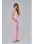 Pembe Oversize Kruvaze Yaka Astarlı Yelek 5