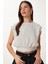 Çizgili Müslin Crop Bluz HGP0001 KEMİK SİYAH 1