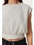 Çizgili Müslin Crop Bluz HGP0001 KEMİK SİYAH 3
