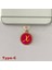 x Harfi Type-C Uyumlu Telefon Şarj Portu Toz Tıpası Toz Tıkacı Epoksi Charm Sarı Kırmızı 1
